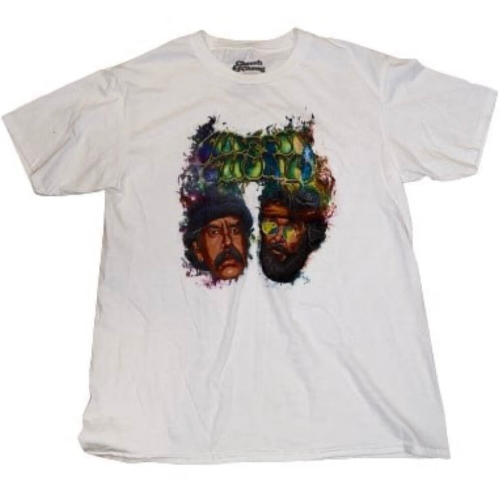 Cheech & Chong Adult SM Galaxy Airheads Heads Graphic T-shirt